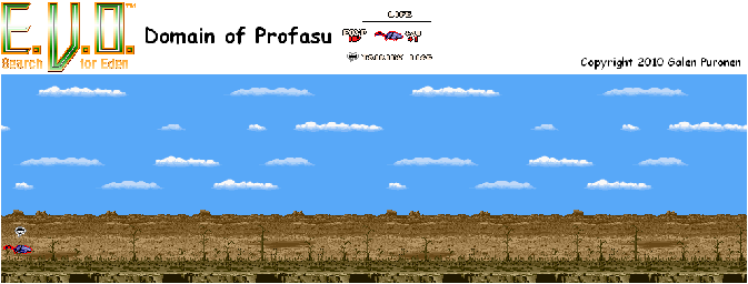 Thumbnail for a map of Early Creatures Of Land Domain Of Profasu for the SNES game E.V.O.: Search For Eden.