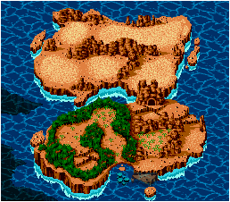 Thumbnail for a map of Early Creatures Of Land for the SNES game E.V.O.: Search For Eden.