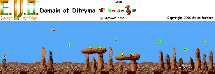 Thumbnail for a map of Early Man Domain Of Ditryma for the SNES game E.V.O.: Search For Eden.