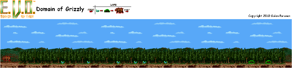 Thumbnail for a map of Early Man Domain Of Grizzly for the SNES game E.V.O.: Search For Eden.