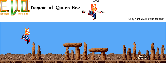 Thumbnail for a map of Early Man Domain Of Queen Bee for the SNES game E.V.O.: Search For Eden.