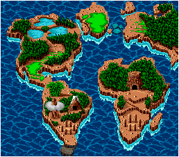 Thumbnail for a map of Early Man for the SNES game E.V.O.: Search For Eden.