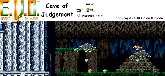 Thumbnail for a map of Ice Age Cave Of Judgment for the SNES game E.V.O.: Search For Eden.