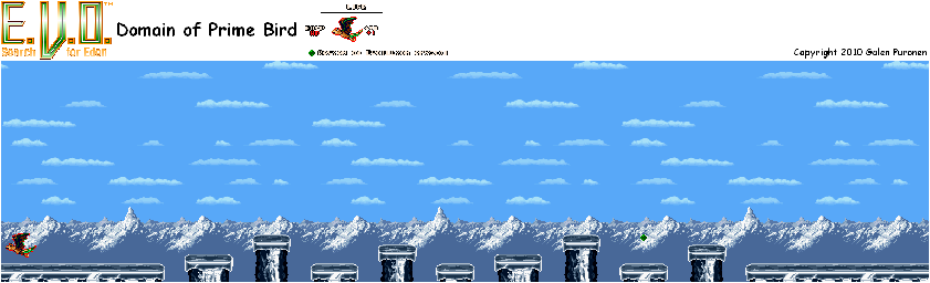 Thumbnail for a map of Ice Age Domain Of Prime Bird for the SNES game E.V.O.: Search For Eden.