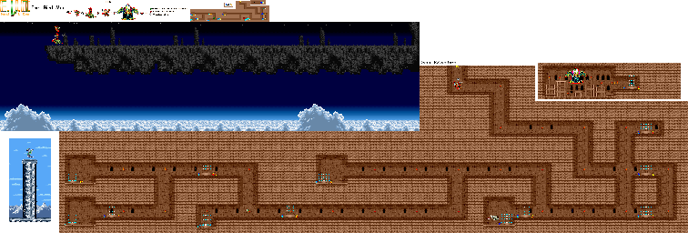 Thumbnail for a map of Ice Age Fort Bird-Man for the SNES game E.V.O.: Search For Eden.