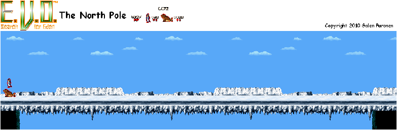 Thumbnail for a map of Ice Age The North Pole for the SNES game E.V.O.: Search For Eden.