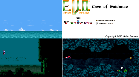 Thumbnail for a map of The World Before Land Cave Of Guidance for the SNES game E.V.O.: Search For Eden.