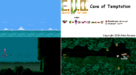 Thumbnail for a map of The World Before Land Cave Of Temptation for the SNES game E.V.O.: Search For Eden.