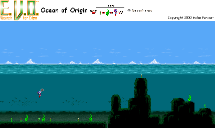 Thumbnail for a map of The World Before Land Ocean Of Origin for the SNES game E.V.O.: Search For Eden.