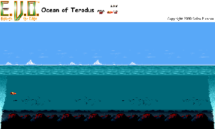 Thumbnail for a map of The World Before Land Ocean Of Terodus for the SNES game E.V.O.: Search For Eden.