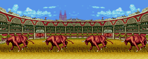 Thumbnail for a map of Pamplona, Spain for the SNES game Fatal Fury 2.