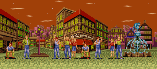 Thumbnail for a map of The Happy Park Round 2 (Animated) for the SNES game Fatal Fury.