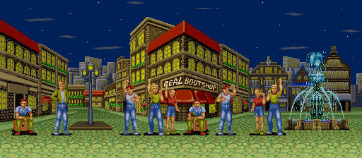Thumbnail for a map of The Happy Park Round 3 (Animated) for the SNES game Fatal Fury.