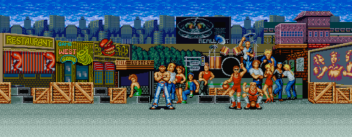Thumbnail for a map of The West Subway Round 1 & 3 (Animated) for the SNES game Fatal Fury.
