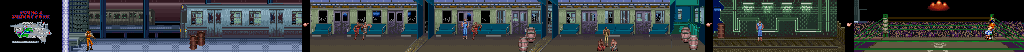 Thumbnail for a map of Round 2: Subway Park for the SNES game Final Fight.