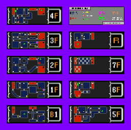 Thumbnail for a map of Floors (In-Game Maps) for the SNES game The Firemen.