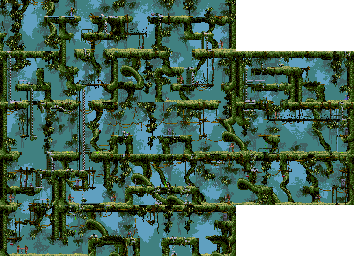 Thumbnail for a map of Level 1: Titan Jungle for the SNES game Flashback: The Quest For Identity.