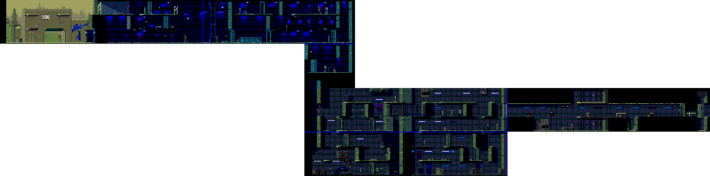 Thumbnail for a map of Level 4: Earth Paradise Club & Secret Base for the SNES game Flashback: The Quest For Identity.