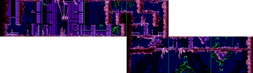 Thumbnail for a map of Level 7: Alien Homeworld Inner Core for the SNES game Flashback: The Quest For Identity.