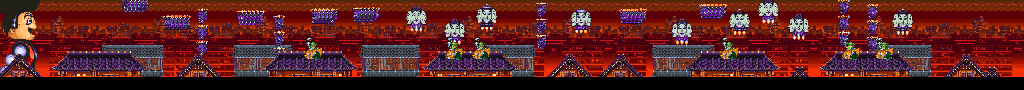 Thumbnail for a map of Enemies' Stronghold for the SNES game Ganbare Goemon 3: Shishijyuurokubei no Karakuri Manji Katame.