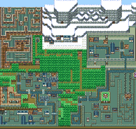 Thumbnail for a map of Future (In-Game Map) for the SNES game Ganbare Goemon 3: Shishijyuurokubei no Karakuri Manji Katame.