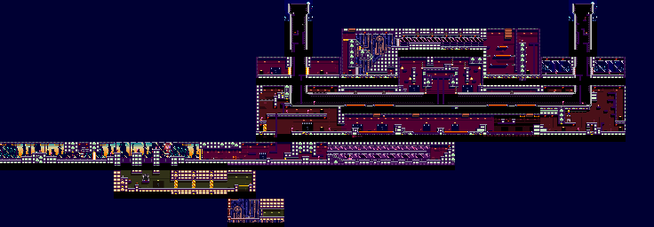 Thumbnail for a map of Walker Factory Front for the SNES game Ganbare Goemon 3: Shishijyuurokubei no Karakuri Manji Katame.