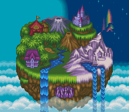 Thumbnail for a map of Overworld (In-Game Map) for the SNES game The Great Circus Mystery: Starring Mickey & Minnie.