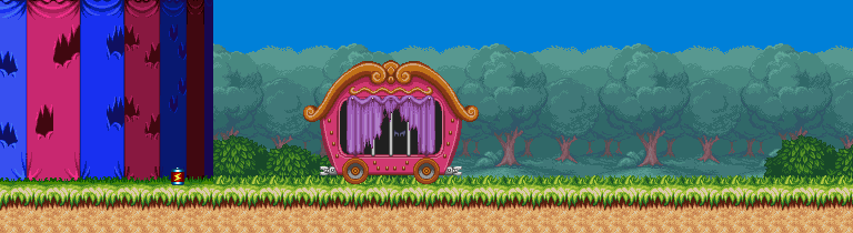 Thumbnail for a map of Stage 1: The Haunted Circus Boss for the SNES game The Great Circus Mystery: Starring Mickey & Minnie.