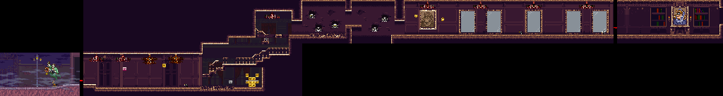 Thumbnail for a map of Stage 3: The Haunted House Area 1 for the SNES game The Great Circus Mystery: Starring Mickey & Minnie.