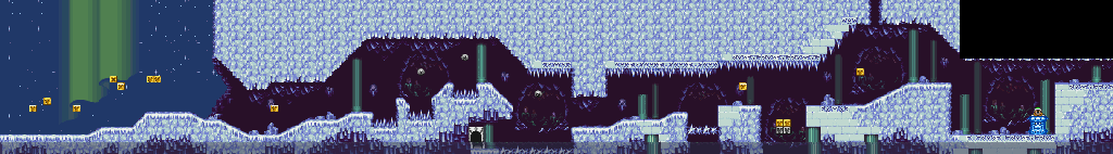 Thumbnail for a map of Stage 5: The Frozen Plains Area 1 for the SNES game The Great Circus Mystery: Starring Mickey & Minnie.