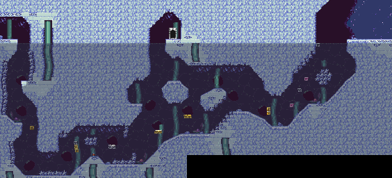 Thumbnail for a map of Stage 5: The Frozen Plains Area 2 for the SNES game The Great Circus Mystery: Starring Mickey & Minnie.