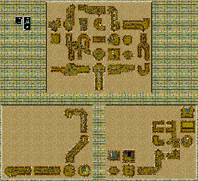 Thumbnail for a map of Ruined Mine for the SNES game Gunple: Gunman's Proof.