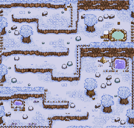 Thumbnail for a map of Mountain (Winter) (Clear) for the SNES game Harvest Moon.