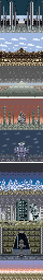 Thumbnail for a map of Stages for the SNES game Hokuto no Ken 6.