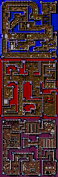 Thumbnail for a map of Part 2: Guardians Castle for the SNES game Jim Power: The Lost Dimension In 3D.