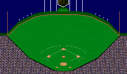 Thumbnail for a map of Kansas City Royals - Kauffman Stadium for the SNES game Ken Griffey Jr Presents Major League Baseball.