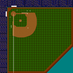 Thumbnail for a map of Oakland Coliseum for the SNES game Ken Griffey Jr's Winning Run.