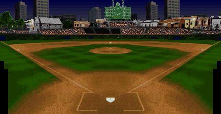 Thumbnail for a map of Wrigley Field Bat (Night) for the SNES game Ken Griffey Jr's Winning Run.