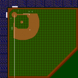 Thumbnail for a map of Wrigley Field for the SNES game Ken Griffey Jr's Winning Run.