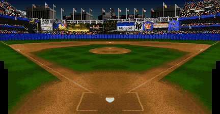 Thumbnail for a map of Yankee Stadium Bat (Night) for the SNES game Ken Griffey Jr's Winning Run.