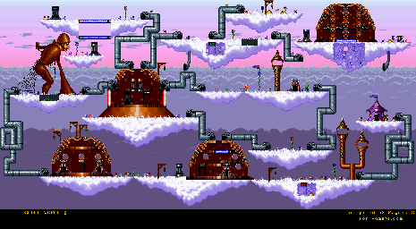 Thumbnail for a map of Cloud World 2 for the SNES game King Arthur's World.