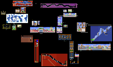 Thumbnail for a map of The Great Cave Offensive Stage 4 for the SNES game Kirby: Super Star.