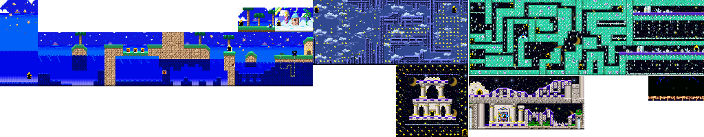 Thumbnail for a map of Milky Way Wishes Aqualiss for the SNES game Kirby: Super Star.