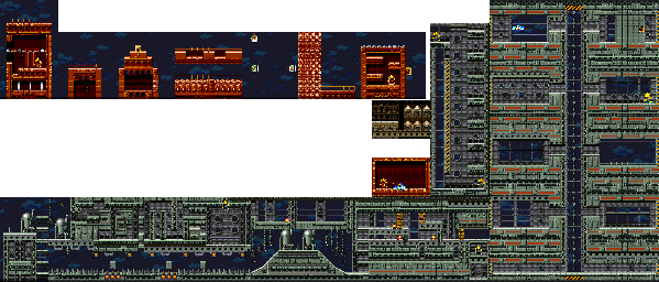 Thumbnail for a map of Milky Way Wishes Mecheye for the SNES game Kirby: Super Star.