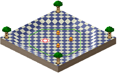 Thumbnail for a map of 1Play Game Course 1 - Hole 1 for the SNES game Kirby's Dream Course.