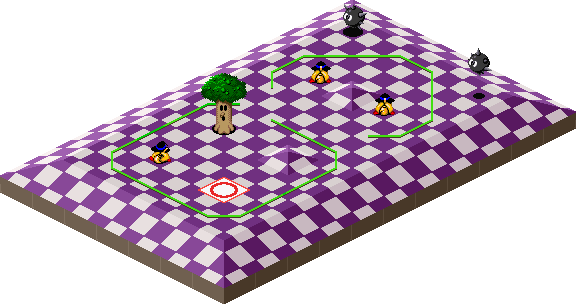 Thumbnail for a map of 1Play Game Course 3 - Hole 3 for the SNES game Kirby's Dream Course.