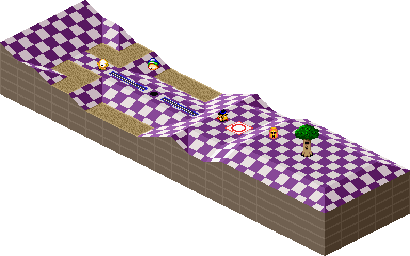 Thumbnail for a map of 1Play Game Course 3 - Hole 6 for the SNES game Kirby's Dream Course.