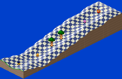 Thumbnail for a map of 1Play Game Extra Course 2 - Hole 2 for the SNES game Kirby's Dream Course.
