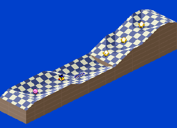 Thumbnail for a map of 1Play Game Extra Course 2 - Hole 8 for the SNES game Kirby's Dream Course.