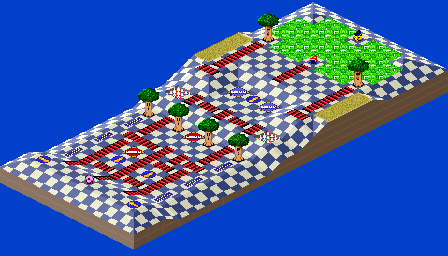 Thumbnail for a map of 1Play Game Extra Course 3 - Hole 2 for the SNES game Kirby's Dream Course.